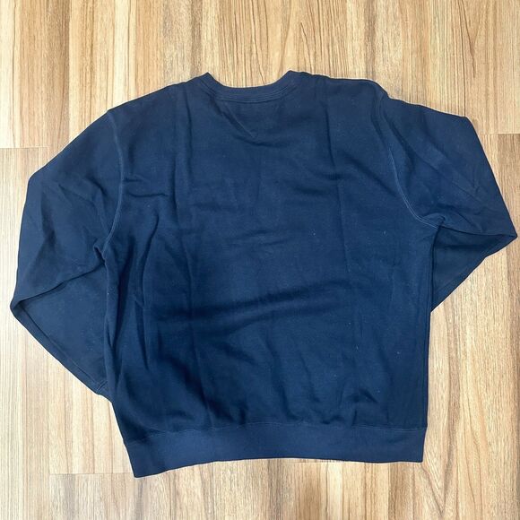 Tommy Hilfiger Sweatshirt Men's XL Navy Blue Cotton Crew Neck Pullover - Picture 3 of 10
